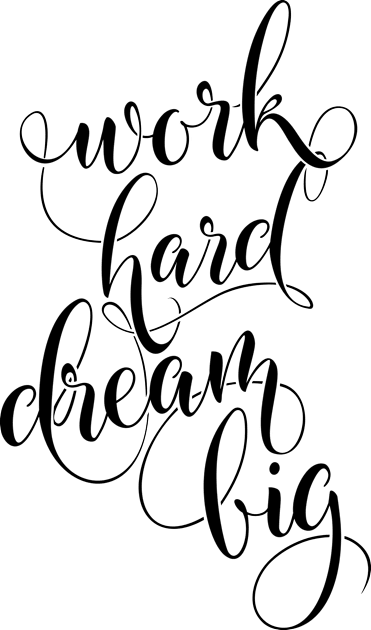 Work Hard Dream Big (Black Version) Kids T-Shirt by ctrlprintables