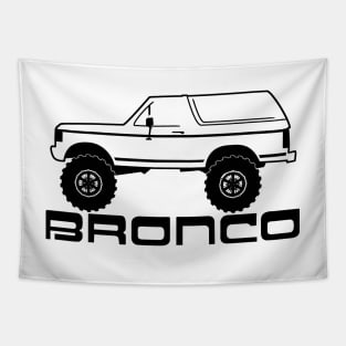 1987-1991 Ford Bronco, w Tires, Black Print Tapestry