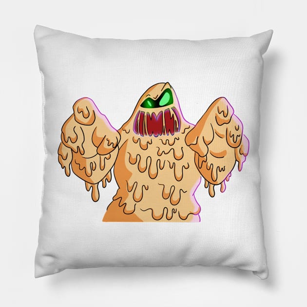 Extra Cheese Monster Pillow by MorenoArtwork