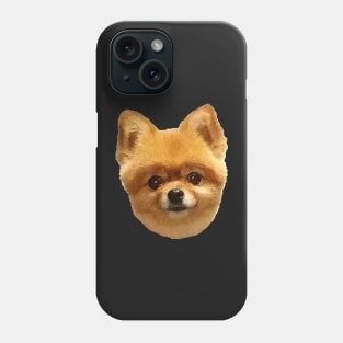 Pomeranian 2 - black background Phone Case