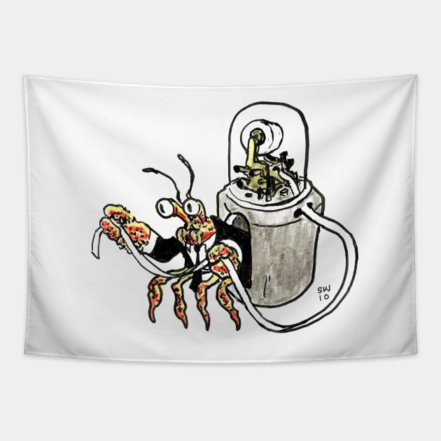 Ticker Hermit Crab Tapestry by CoolCharacters