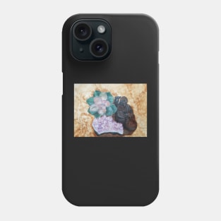 Happy Buddha and Amethyst Crystal Painting Phone Case