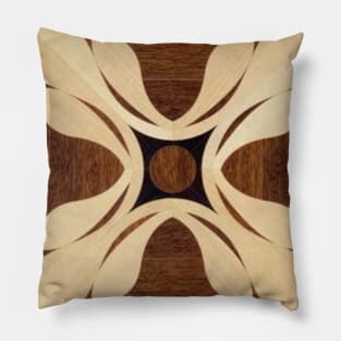 pattern, wood ornament, wood decor Pillow