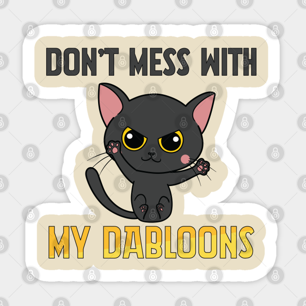 Dabloon Cat Dabloon Sticker TeePublic Dabloon Cat Dabloon Sticker TeePublic