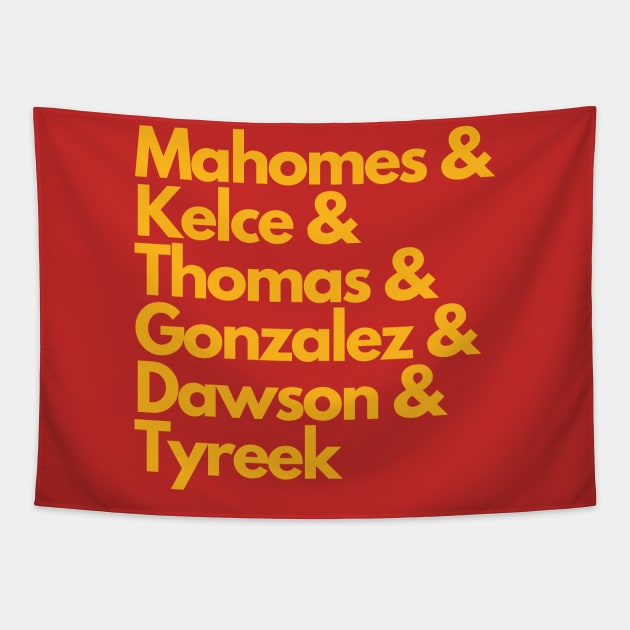 Kansas City Chiefs Legends T-Shirt Tapestry by MIHOBS