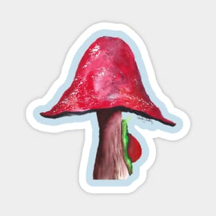 Mushroom and snail Magnet