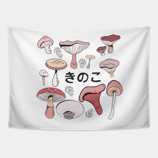 Kawaii Mushrooms Tapestry