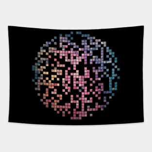 Pixel circle Tapestry