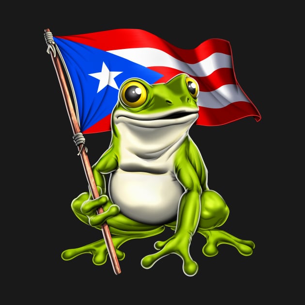 Coqui Frog Puerto Rico Flag by underheaven