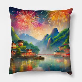 Chinese New Year Celebration Pillow