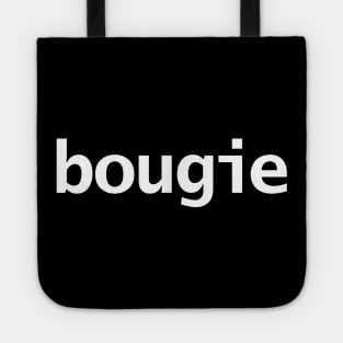 Bougie Typography White Text Tote