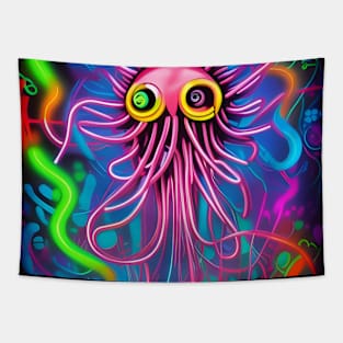 Neon Sea Noodle Tapestry