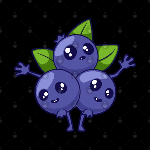 Kawaii cartoon blueberry by Modern Medieval Design