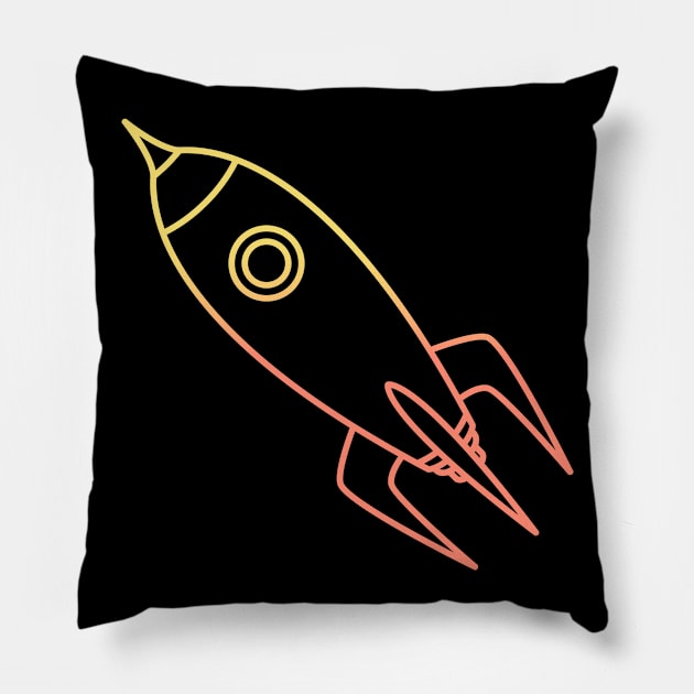 Rechno Rocket Pillow by Usea Studio