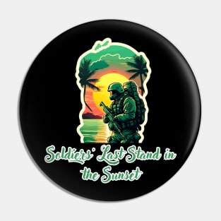 Soldiers' Last Stand in the Sunset Pin