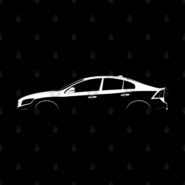 Volvo S60 Polestar (2014) Silhouette by Car-Silhouettes