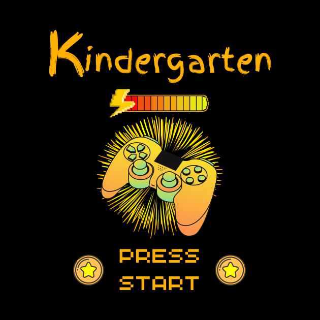 Kindergarten Press Start - Cool Gamer Controller Black by EvolvedandLovingIt