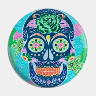 🌸💀Neon Flower Skull💀🌸 Pin