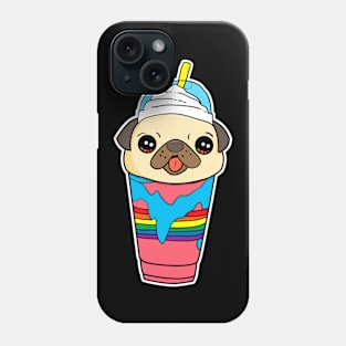Cute & Funny Pug Puppy Dog In Smoothie Drink Phone Case