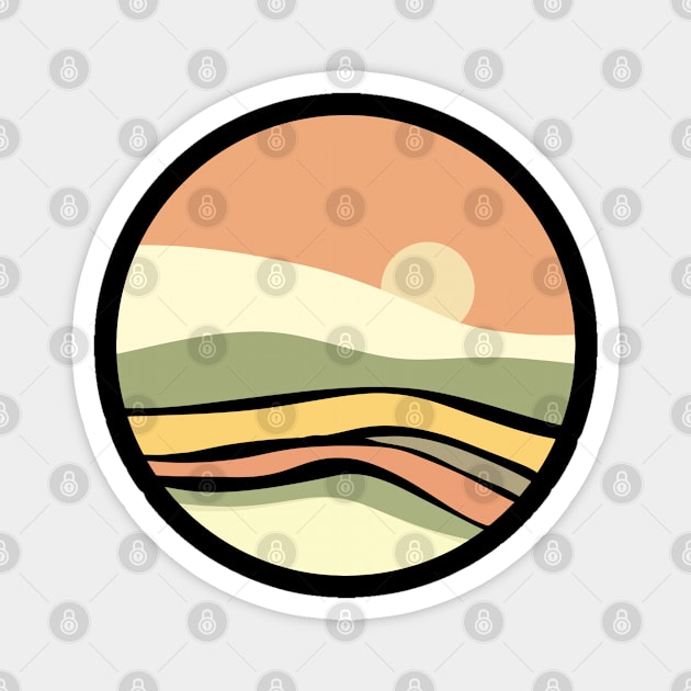 Retro sunset Magnet by DesignIndex