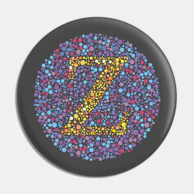 “Z” Ishihara Test Pin by CorneaDesigns