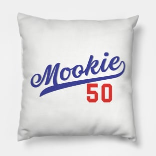 Mookie Betts 50 Los Angeles Baseball Jersey Pillow