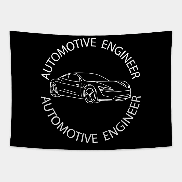 Best design Automotive engineer car mechanics Tapestry by PrisDesign99