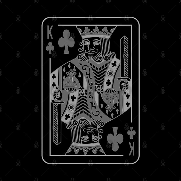 King of Clubs Grayscale by inotyler