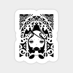 Grimoire Weiss (Black on White) Magnet