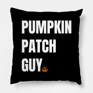 Pumpkin Patch Guy - Minimalist Design with a Pumpkin Pillow