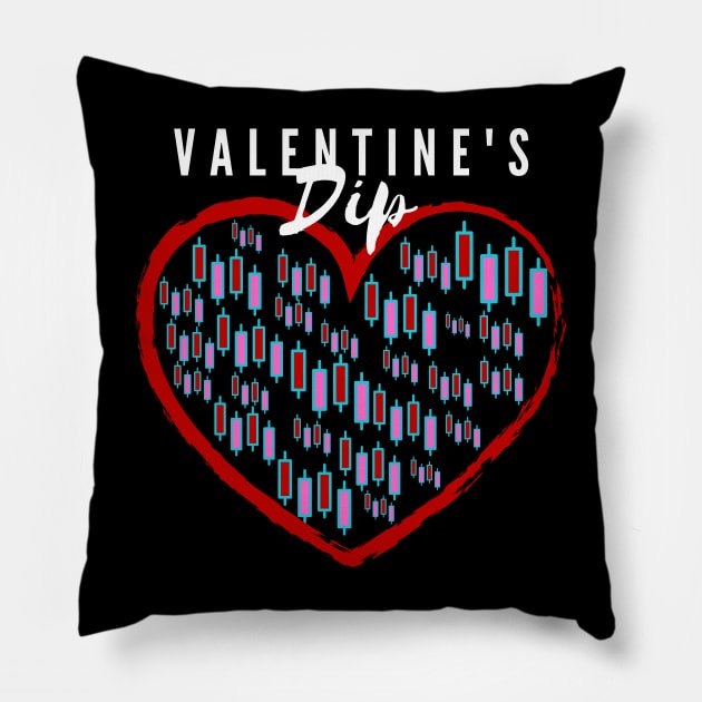 Valentine's Dip - Cryptocurrency Pillow by RedSparkle 