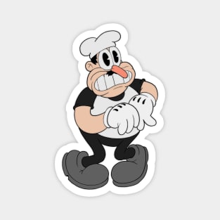 Peppino Spaghetti in 1930s rubberhose cuphead cartoon style Magnet