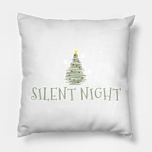 Christmas Tree Silent Night Pillow