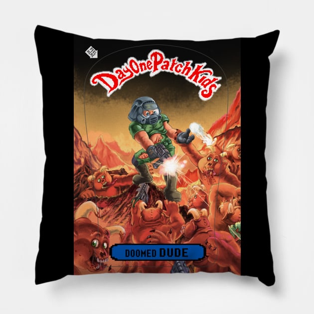 Day One Patch Kids 019 ( Doomed Dude ) 80s toys Pillow by RottenTanuki