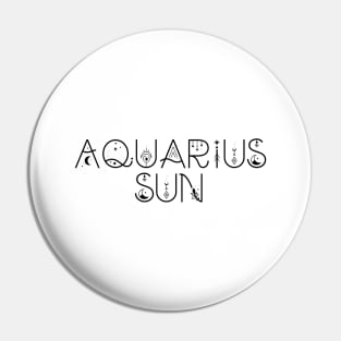 Aquarius sun sign celestial typography Pin