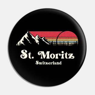 St. Moritz Mountains Pin