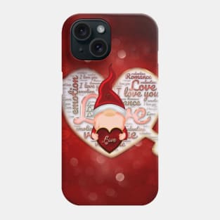 Little gnome with hearts Phone Case