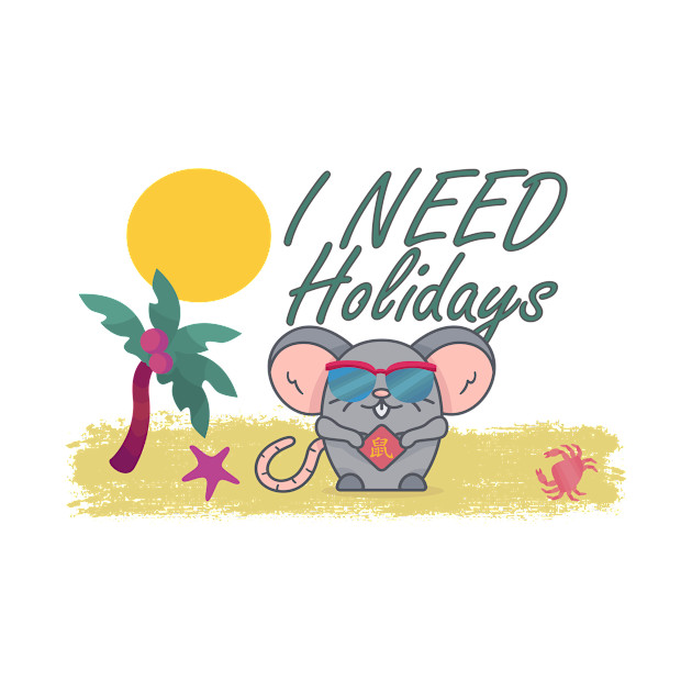 Disover I need holidays - Mouse - T-Shirt