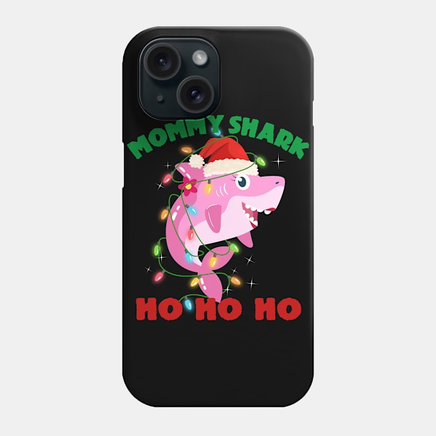 Mommy Shark Ho Ho Ho Christmas Phone Case by mckinney