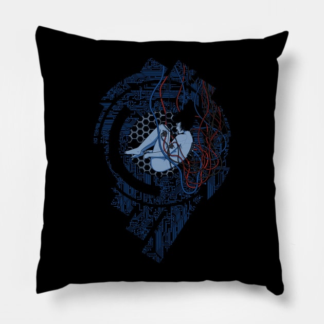 Wired Ghost Pillow by pigboom