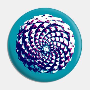 pine cone in aqua, purple and indigo Pin