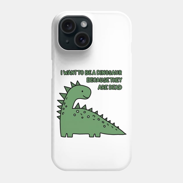 Dinosaur drawing Phone Case by valentinahramov