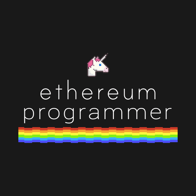 Ethereum programmer - Unicorn - Rainbow by mangobanana