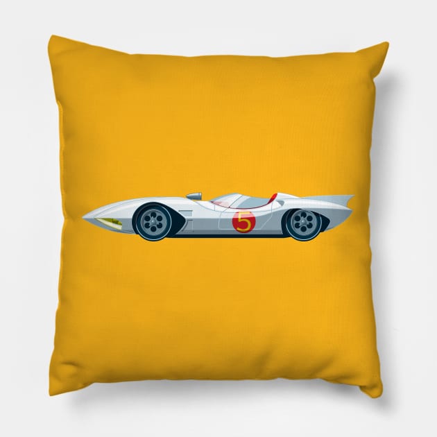 Speed Racer Mach 5 Pillow by Staermose