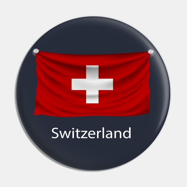 Switzerland Flag Pin by fistfulofwisdom