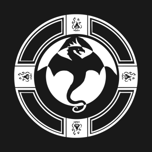 Dragon - Original Logo Banner Sigil - Light Design for Dark Fabrics T-Shirt