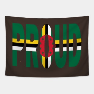 Dominica Flag Designed in The Word Proud - Soca Mode Tapestry