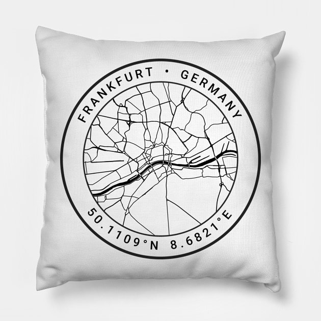 Frankfurt Map Pillow by Ryan-Cox