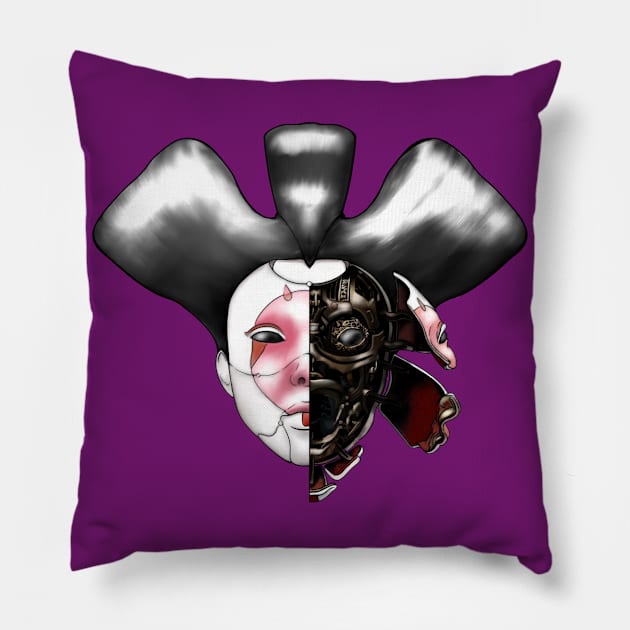 Ghost in the Geisha Pillow by gubbydesign