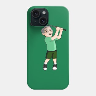 Man golfing for fitness and fun Phone Case